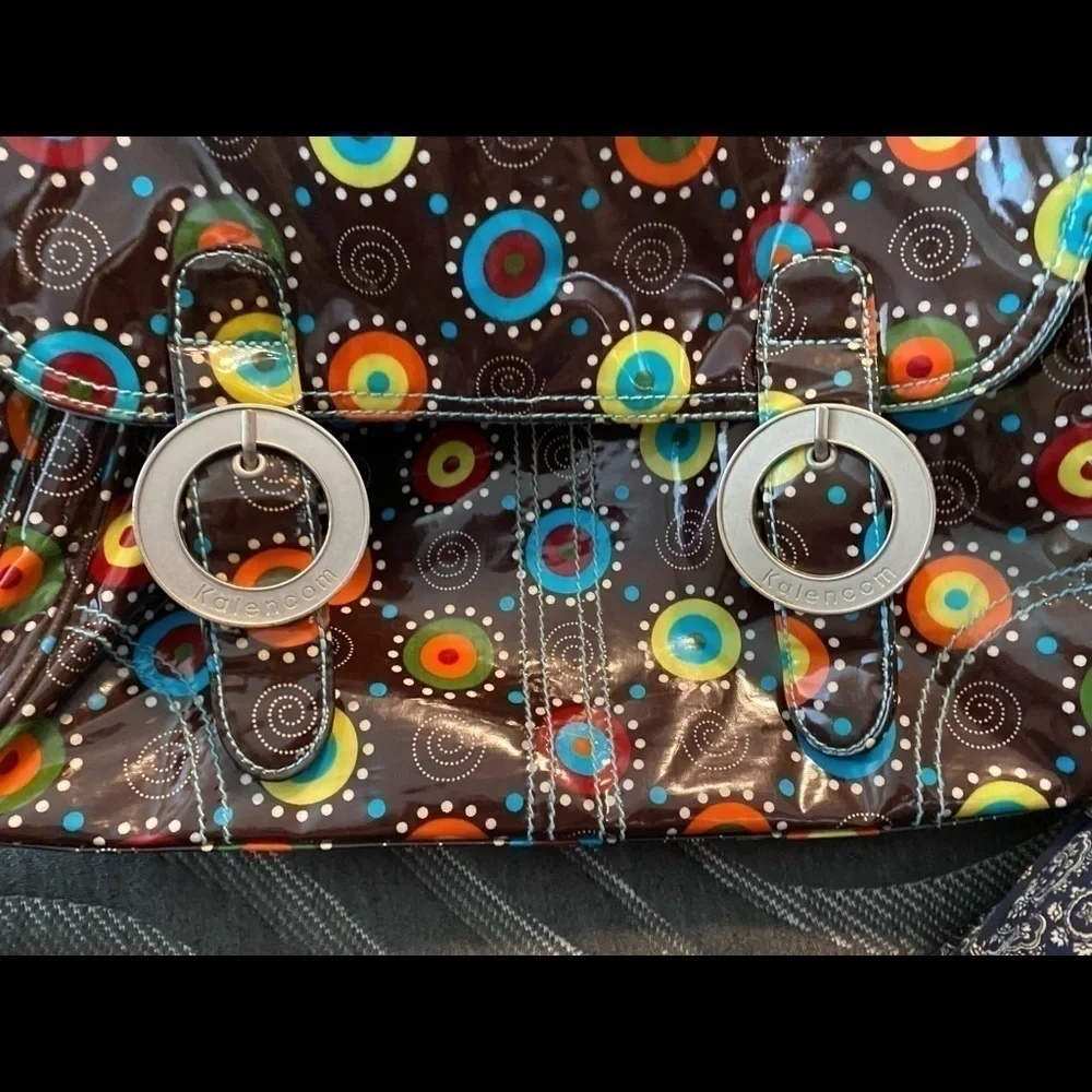 Kalencom multi colored many pocket Diaper Bag